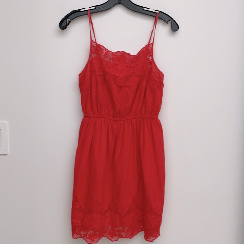 Coral colored mini dress